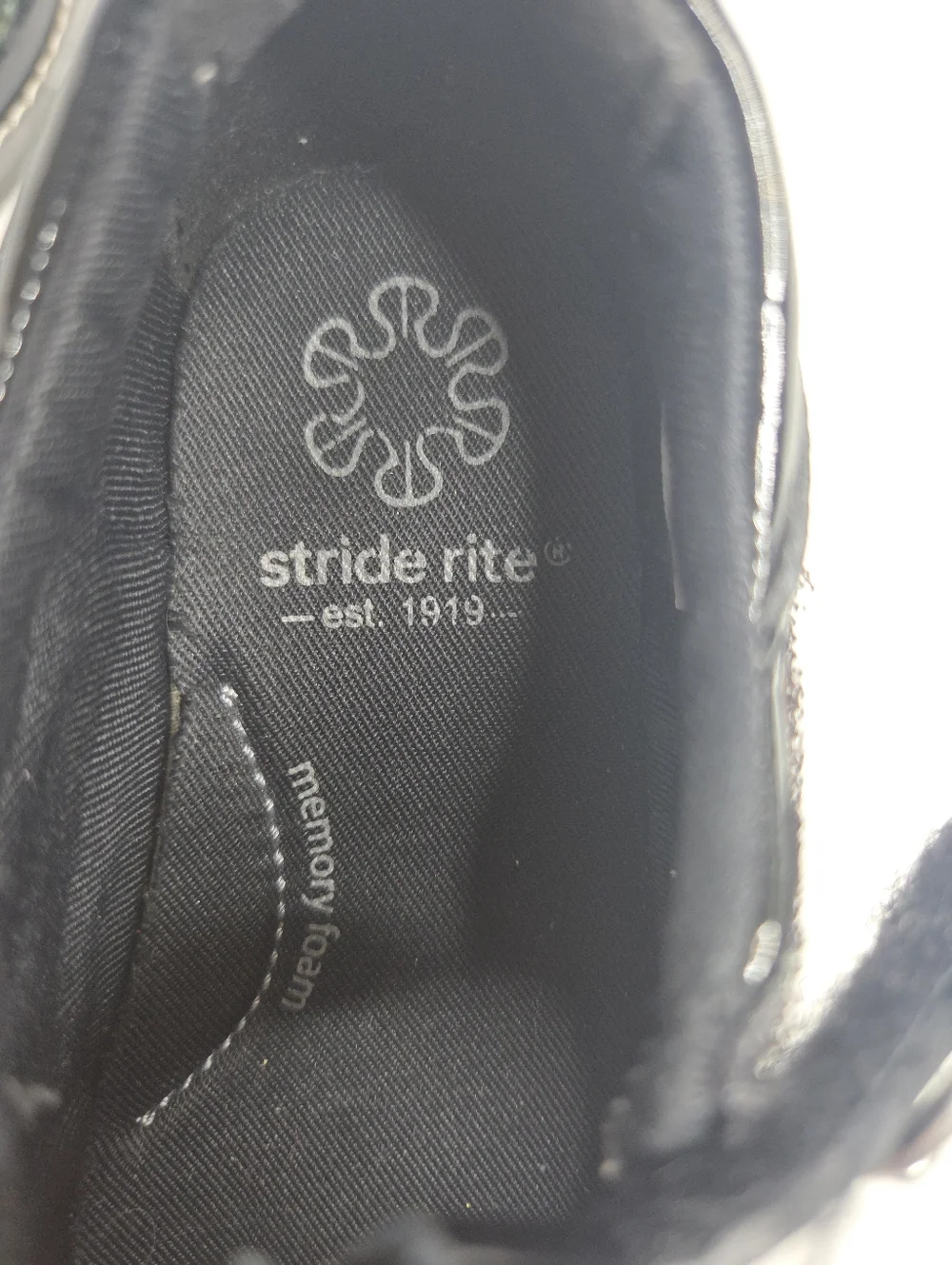 Stride Rite Suzie Black Patent Leather Mary Jane Dress Shoe Size 6